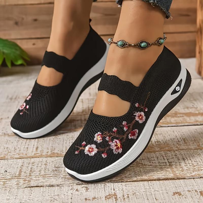 Neuer Damen Sommer atmungsaktiver Sneaker, flache Schuhe, leichte weiche Sohle, bequeme Schuhe, als intimes Geschenk für Mama, Damenschuhe, Damenschuhe 35 schwarz