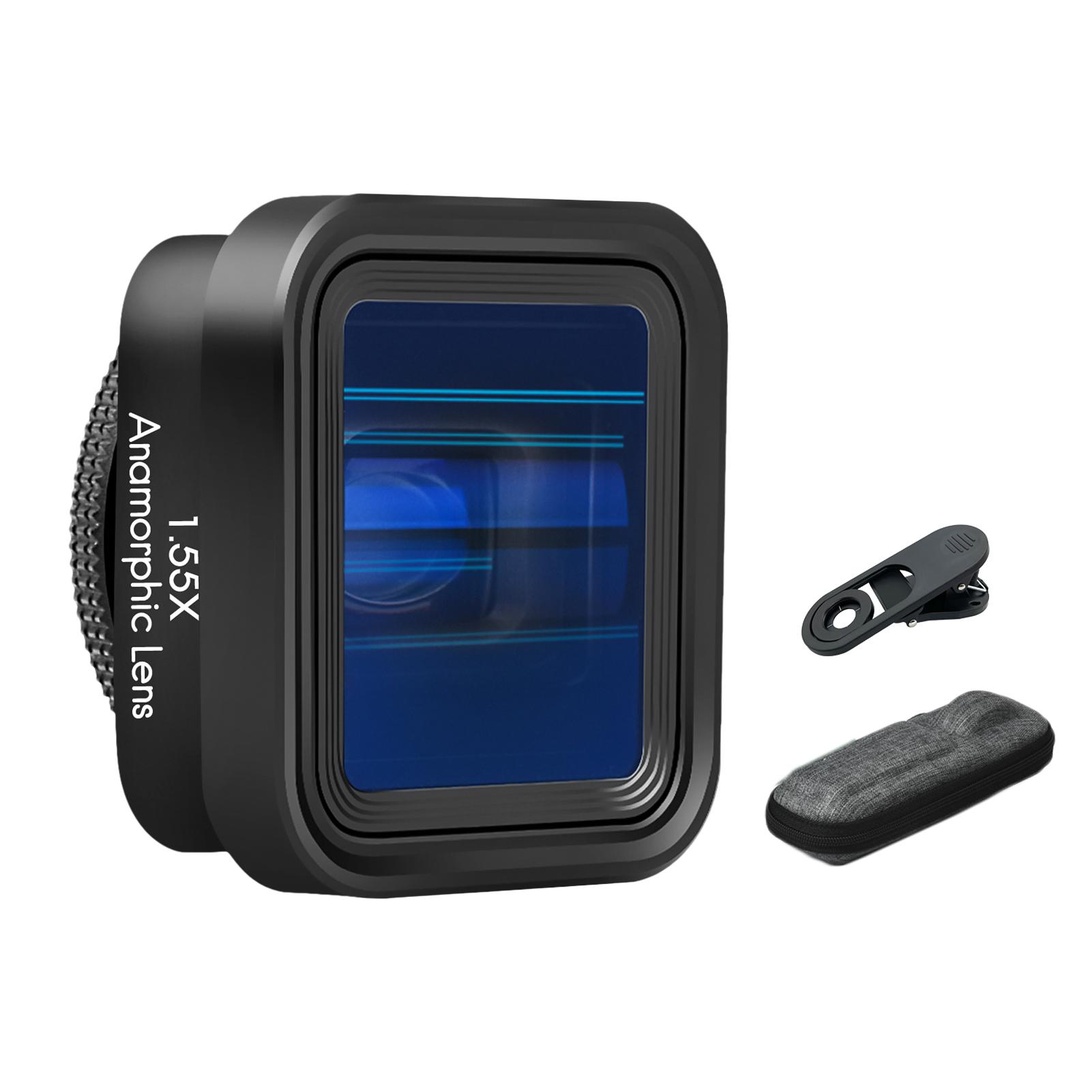 Handy Anamorph Film Objektiv 1,55 X Verformung Filmemachen Objektiv Telefon Moive Objektiv mit schwarz
