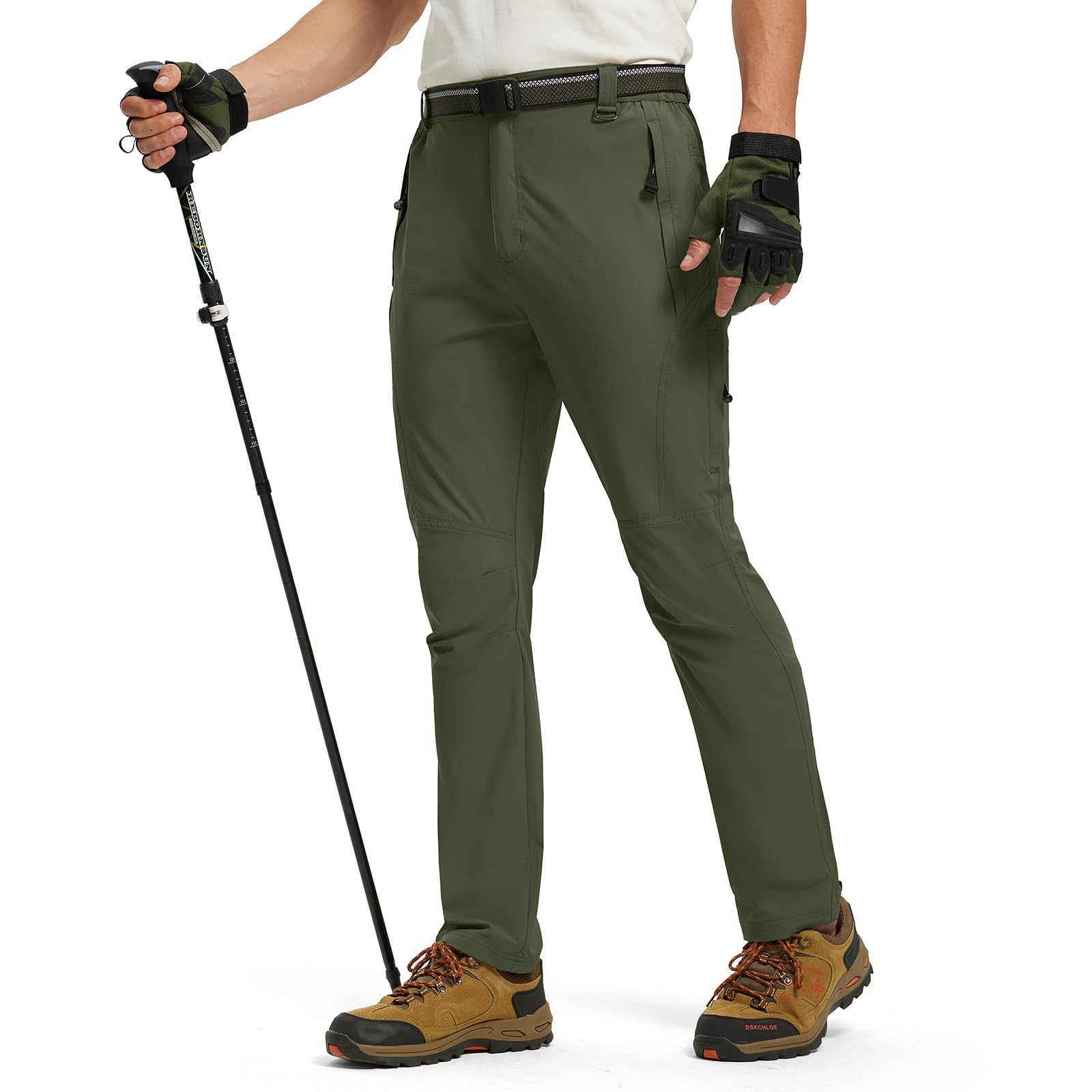 Outdoor Klettern Trekking Wandern Atmungsaktiv Für und Sommer [Gopune] Herrenhose, Schnelltrocknend, Leicht, Hose, Bekleidung, Hose, Dünn, Bekleidung, grün