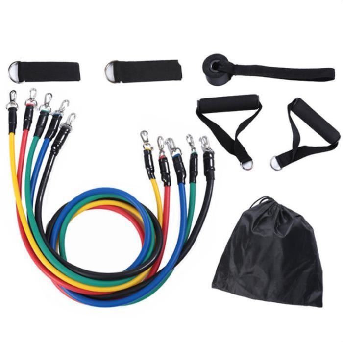 11 Teile/satz Widerstand Tubes Gym Fitness Workout Übungsnadeln Yogabänder