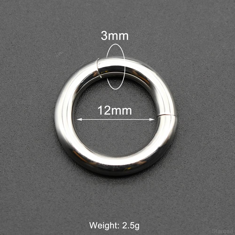 Glatte Scharnier-Segment-Creole aus Edelstahl 00G Große Größe Septum Clicker BCR PA Piercing Nasenring Ohrdehner Gewichte 1 Piece