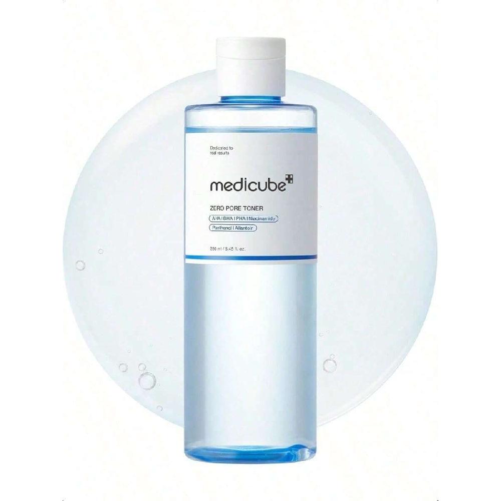 Medicube Zero Pore Toner 250ml I Exfolierender & Feuchtigkeitsspendender Blauer Flaschen-Wassertoner Mit Aha, Bha, Pha, Niacinamid Und Panthenol Zero Pore Toner 250ml white