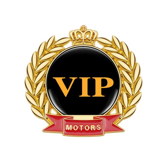 Autoaufkleber, starke Haftung, wasserdicht, dekorativ, 3D-VIP-Metallabzeichen für die hintere vordere Stoßstange, Autozubehör goldgelb