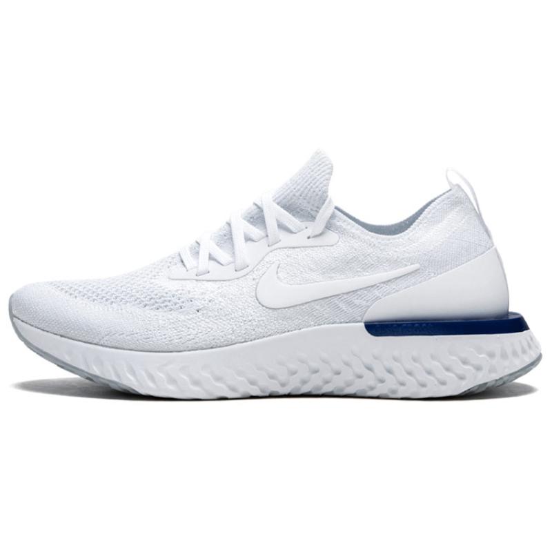 Nike Epic React Flyknit Weiß Racer Blau Damen Sneaker AQ0070-100 36