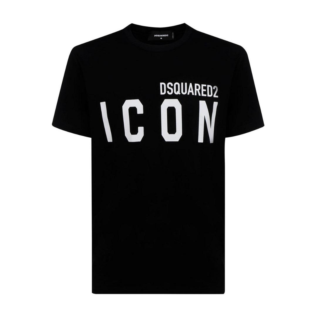 DSquared2 Unisex Erwachsener Cooles Großes Icon Logo T-Shirt L weiß/schwarz