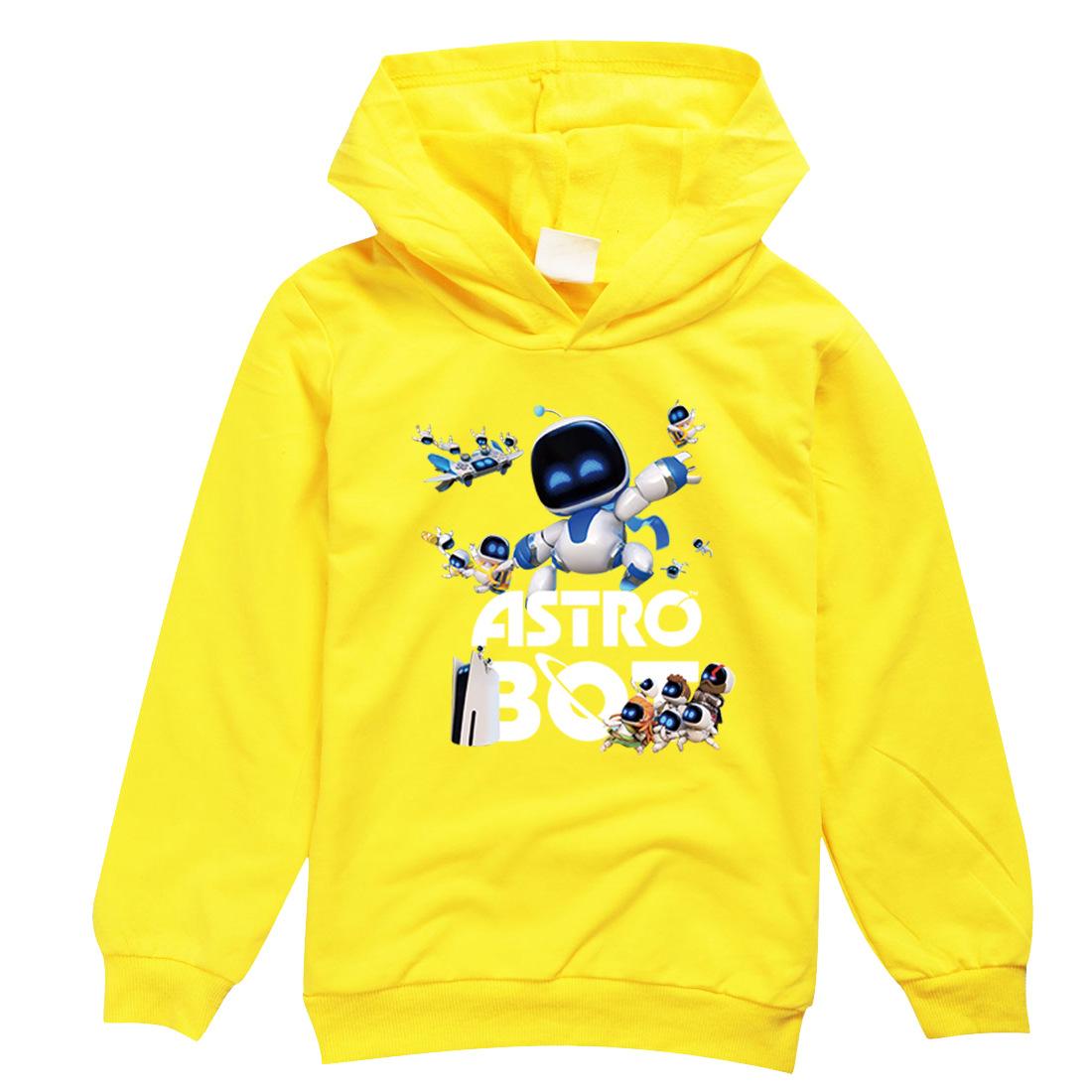 2025 Spiel Astro Bot Hoodie Kinder Comic Kleidung für Teenager Mädchen Pullover Langarm Mäntel Jungen Weiche Stoff Oberbekleidung Kinder Kleidung 150(Kids 10-12Years)