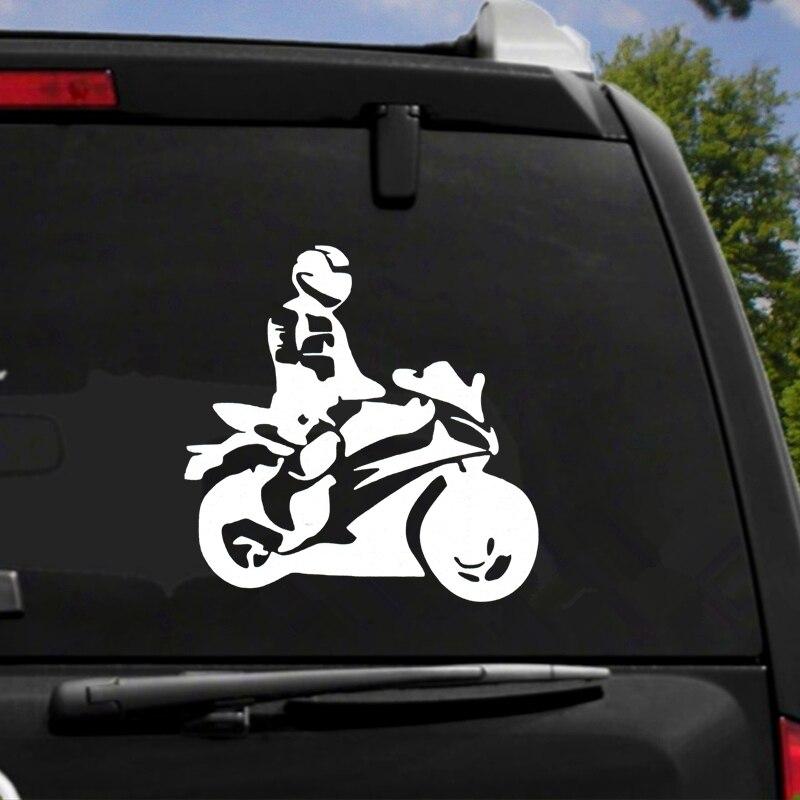 HZX1325 Cooler Fahrer- und Motorrad-Autoaufkleber, lustige Vinyl-Aufkleber, Motorrad-Zubehör-Aufkleber 12x12CM -S