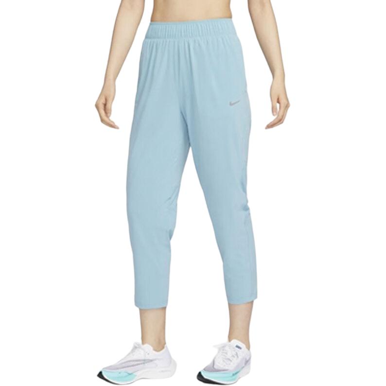 Nike Atmungsaktive Mode Strick Lauf Fitness Hose Damen Hose Denim-Blau Grün FB7030464 M