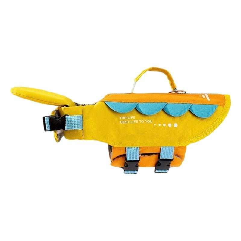 Hunde-Rettungswesten, Hunde-Rettungsweste mit hoher Auftriebskraft zum Schwimmen, Bootfahren, Wassersicherheit, Welpen-Schwimmweste mit Griff XS gelb