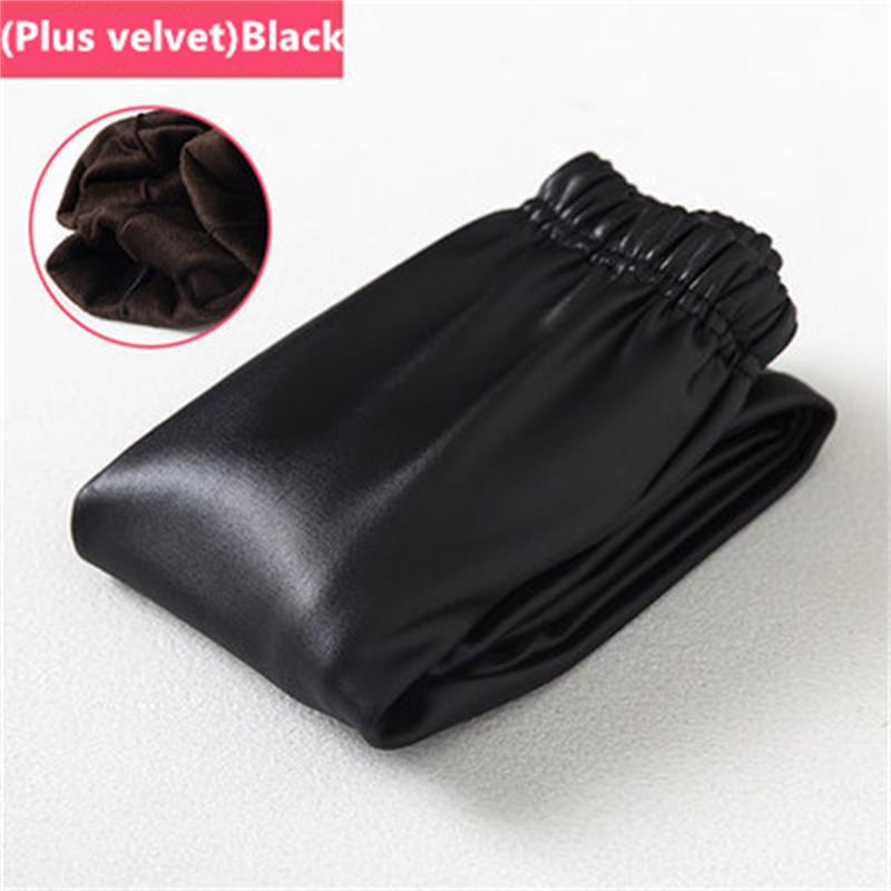 Herbst Winter Mädchen Leder Hosen Dicke Samt PU Leder kinder Leggings Kinder Bleistift Hosen Infant Warme Hosen 160 schwarz