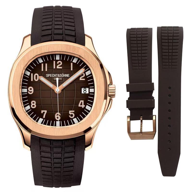 2025 Neuankömmling Herrenuhren Top Marke Luxus Automatische Mechanische Uhren Kautschukarmband Edelstahluhr Relogio Masculino Japan- Miyota-8215 rose gold