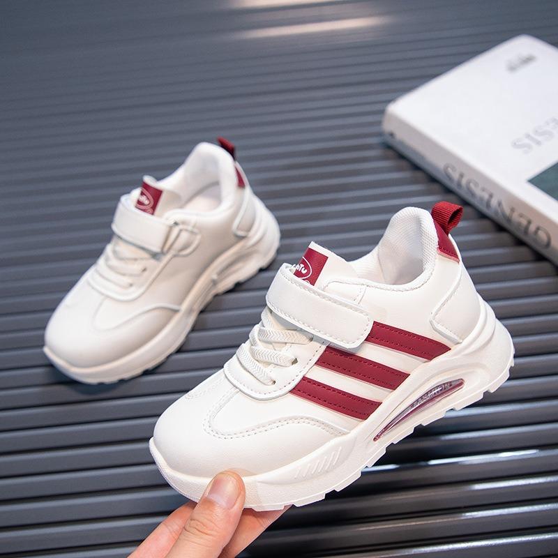 Kindermode Low Top Atmungsaktive Laufsportschuhe Jungen und Mädchen Bequeme Sneakers 35 rot/weiß