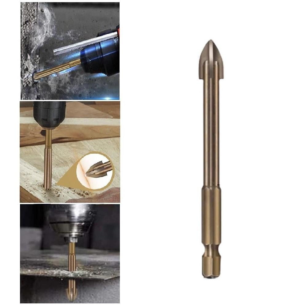 1 Stück 3–12 mm effizientes Universal-Bohrwerkzeug, multifunktionaler Kreuzlegierungsbohrer, elektrische Bohrmaschine, Ac 8mm