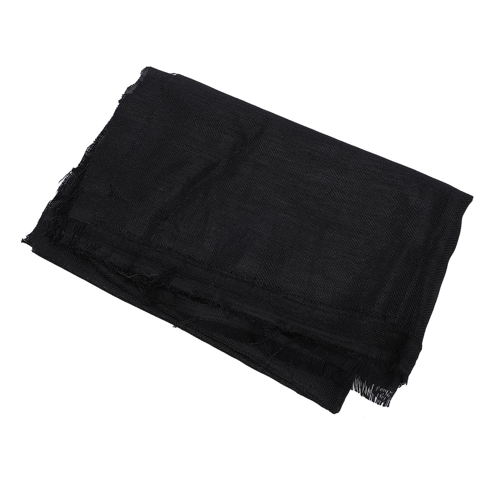 Lautsprecher-Grill-Stoffabdeckung im Retro-Stil, staubdicht, 150 x 50 cm, Lautsprecher-Netz-Grillstoff, schwarz schwarz