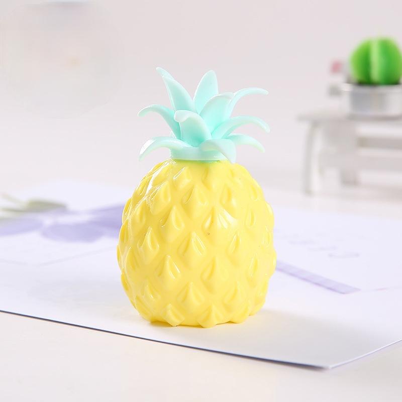 1PC Spaß Weiche Ananas Ball Stressabbau Spielzeug Kinder Erwachsene Zappeln Squishy Kreativität Sensorischen Spielzeug gelb