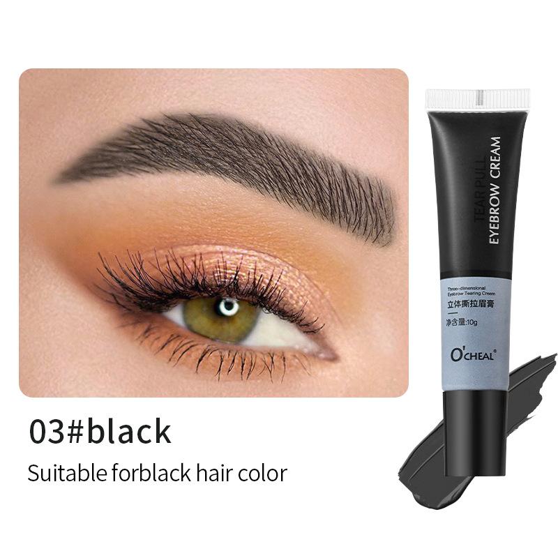 Wimpern-Augenbrauen-Tönung, schnelle Tönung, einfaches Färben, Gel-Wimpern-Set, semi-permanente Augenbrauen-Tönung, Make-up-Augenbrauencreme schwarz