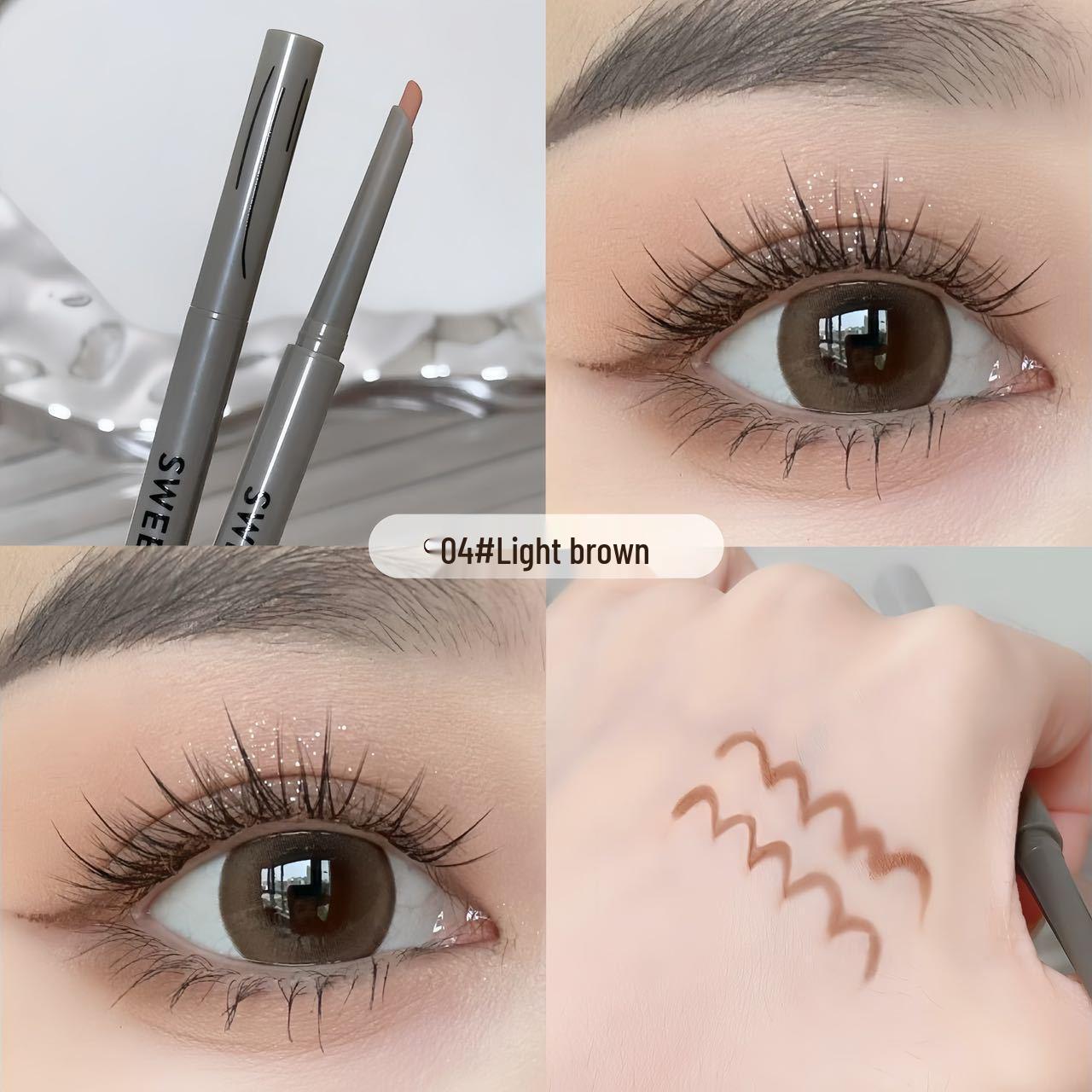 Süßer Minz-Katana Eyeliner Gelstift: Langlebiger, wasserfester, schweißfester, wischfester Seidenraupe Unterlid-Lidschattenstift.