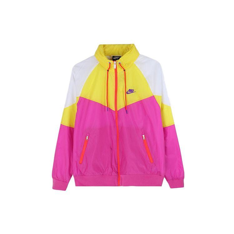 Nike Windrunner Colorblock Kapuzenjacke Herren Jacken Gelb Lila AR2210-623 XXL