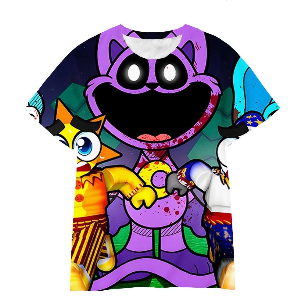 Smiling Critters T-Shirt Kindermode Cartoon 3D-Druck Casual Kinder Geburtstagsgeschenk Babykleidung Kinder Kurzarm T-Shirts 130