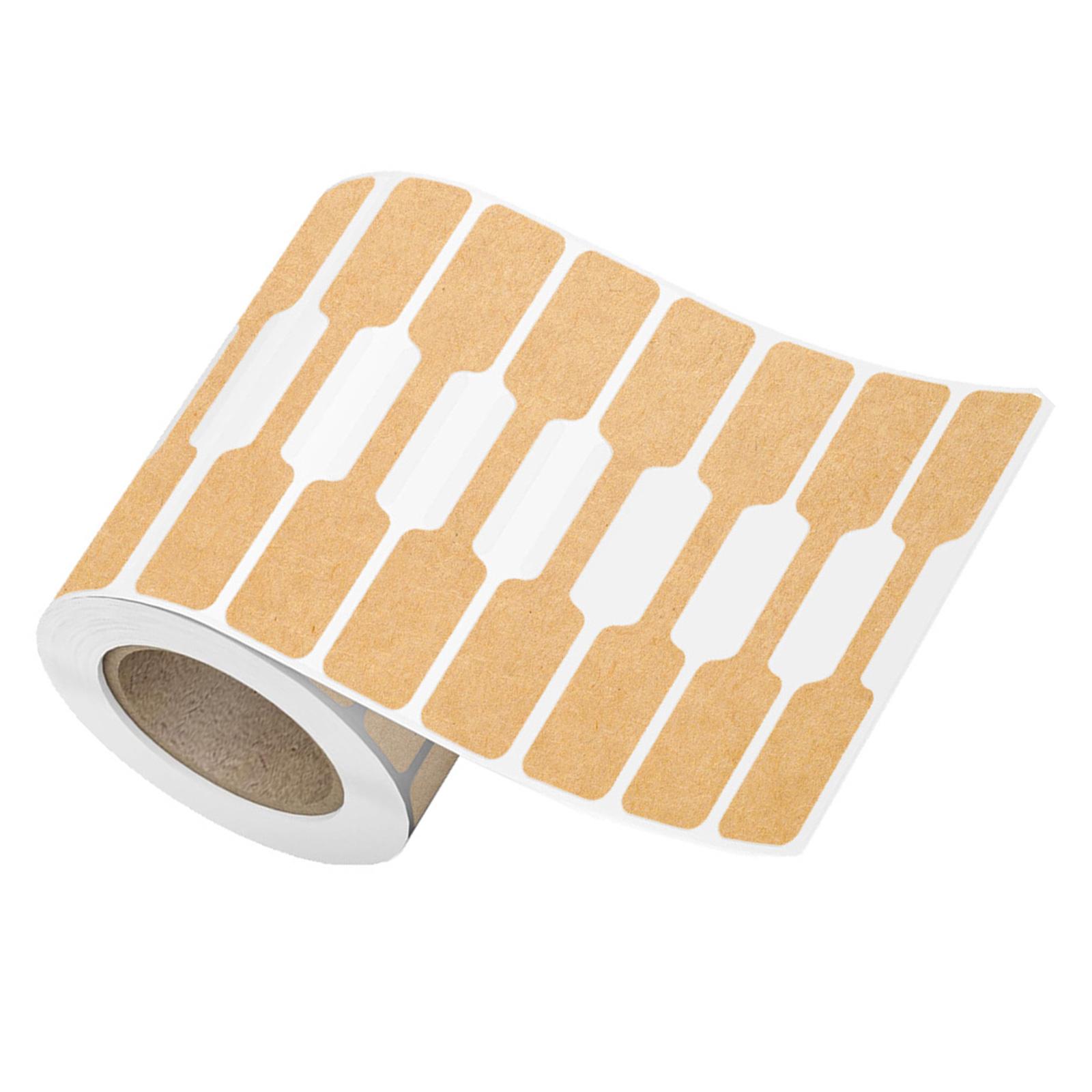 500 Stück Schmuck-Preisetiketten, Schmuck-Preisaufkleber für Halsketten, Armbänder, Ringe, Schmuck- und Kleidungsdisplays hellbraune