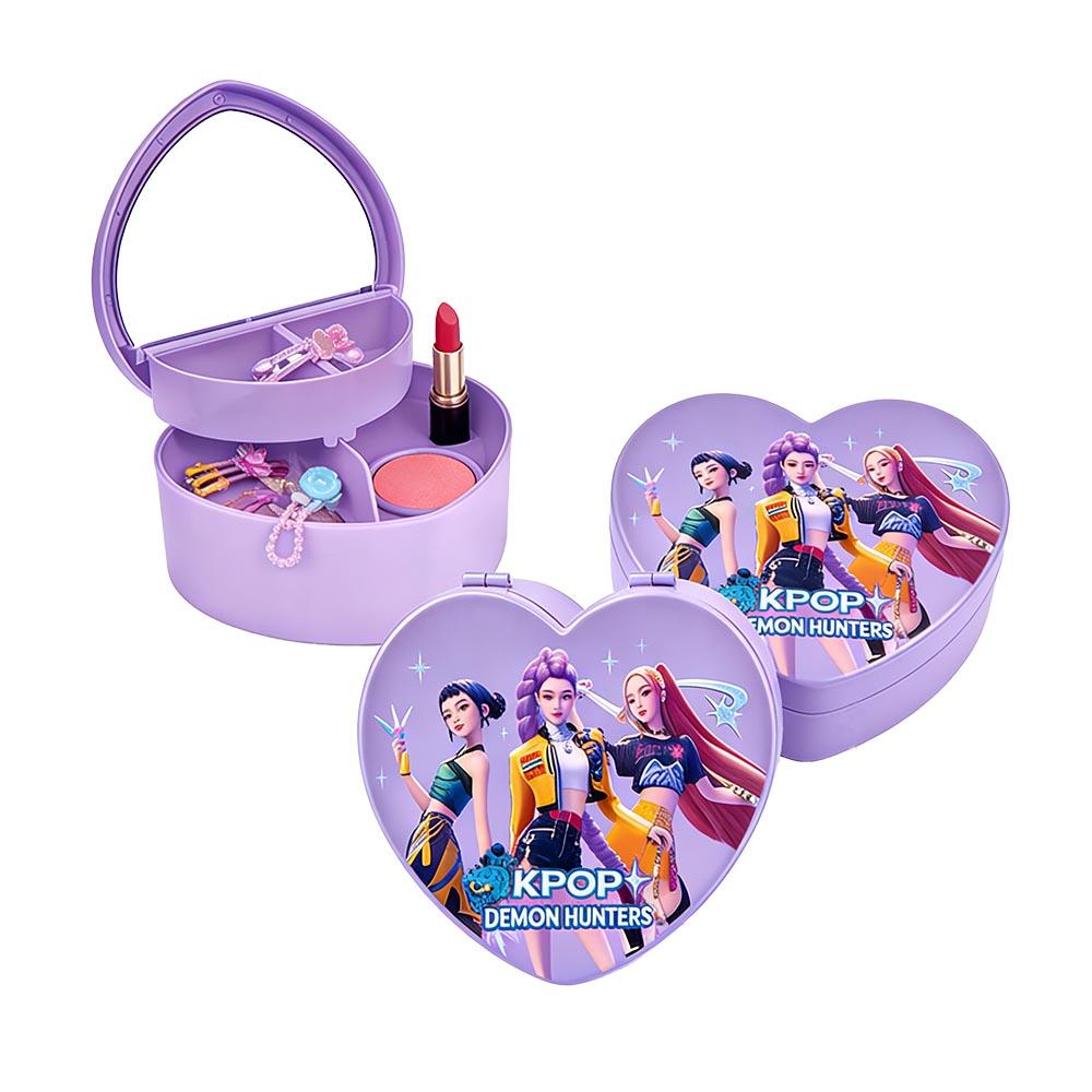 KPop Dämonenjäger Mädchen Make-up Box Organizer Tragbare Reise Make-up Tasche Abschließbarer Make-up Aufbewahrungs-Organizer Kosmetikbox
