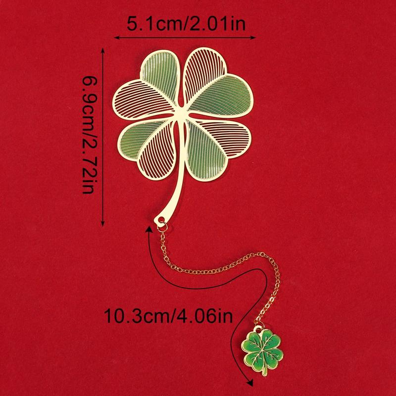 Mode Rose Lotus Vierblättriges Kleeblatt Metall Lesezeichen Für Schüler Buch Halter Binder Index Teiler Reader Schreibwaren Büro Schule