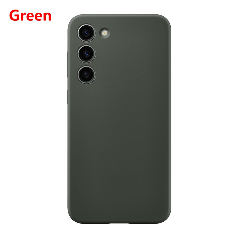 Original Samsung Silikon-Schutzhülle für Samsung GALAXY S23 S23+ S23 Plus S23 5G, weiche, stoßfeste Hülle For Galaxy S23 grün