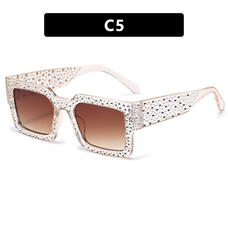 Nicht polarisierte Retro Big Frame Damen Quadratische Sonnenbrille Schwarz Rechteckig Cool Herren Sonnenbrille Einteilig Designer Sonnenbrille für Weiblich Männlich as shown in the picture