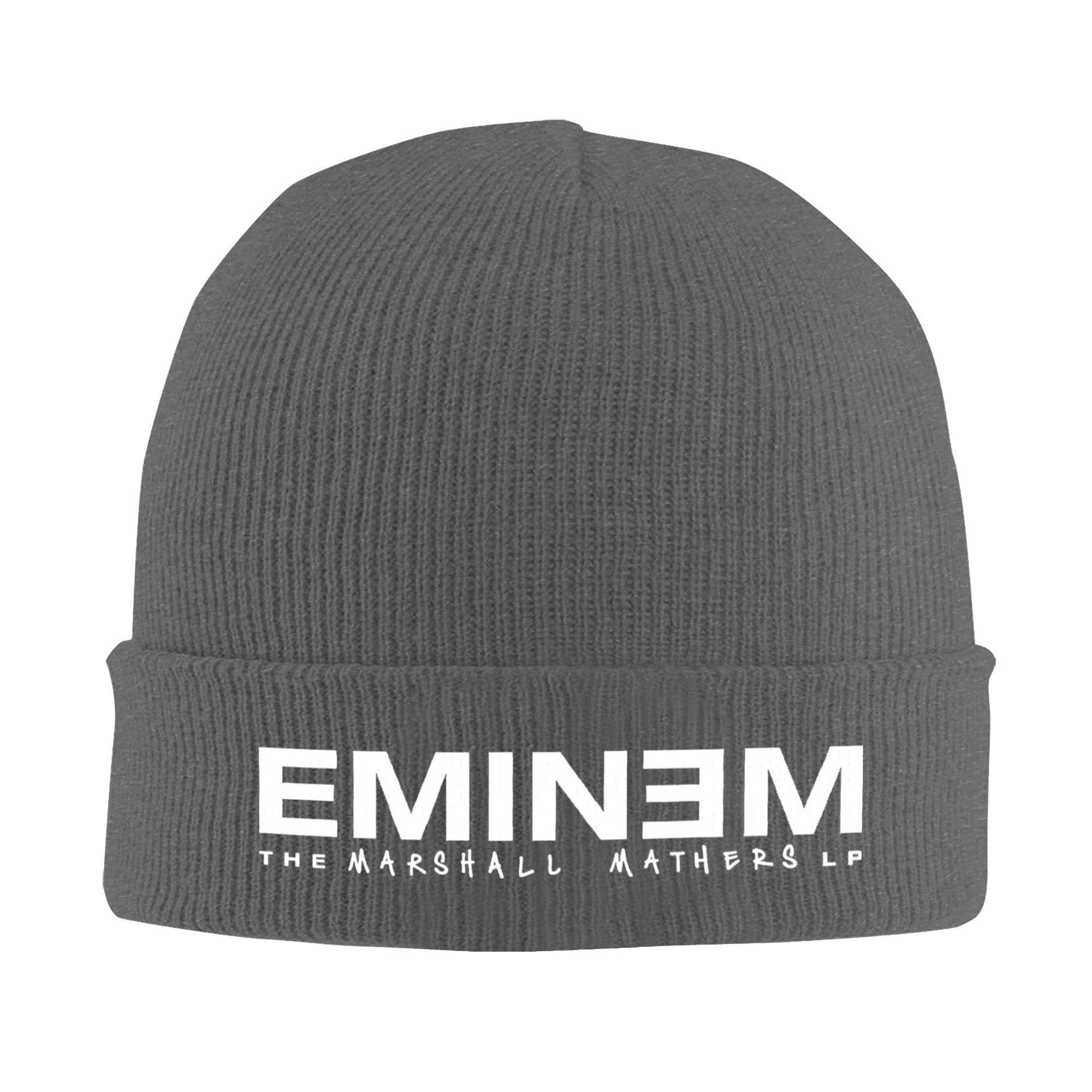 Eminem Strickmütze Beanie Herbst Winter Mützen Warm Unisex Mode Kappe Herren Damen Geschenk gray