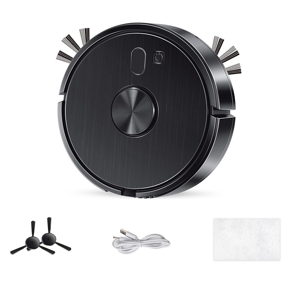 Innovativer Saugroboter mit automatischer Ladefunktion und Feuchtigkeitsfunktion black