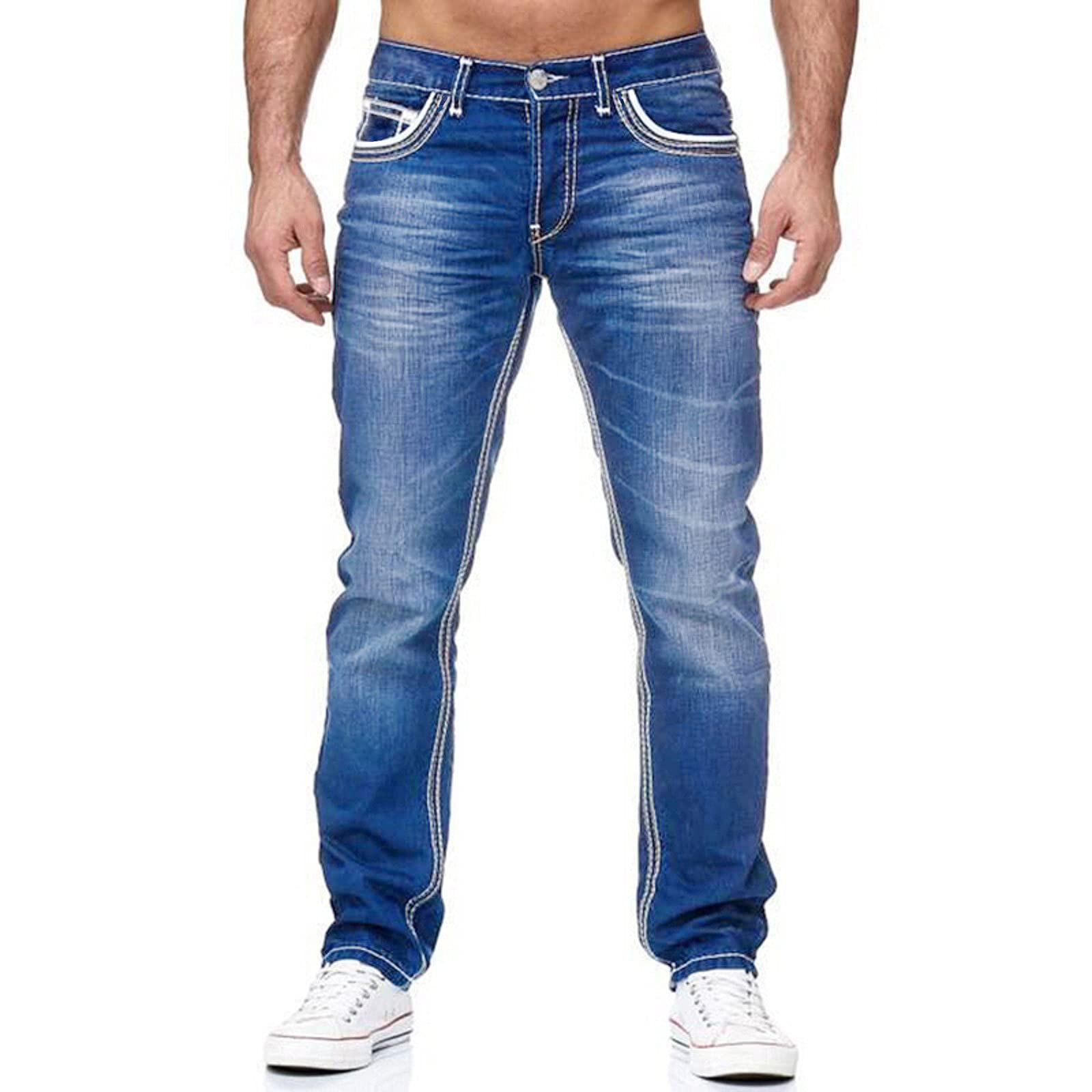Herrenmode Freizeithosen Jeans Denim Mode Herrenhosen L