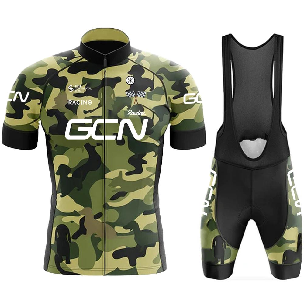 RAUDAX GCN Radtrikot Sets Sommer Herren Kurzarm Fahrradbekleidung Mountainbike Radtrikot Trägerhose Anzug XS(old)