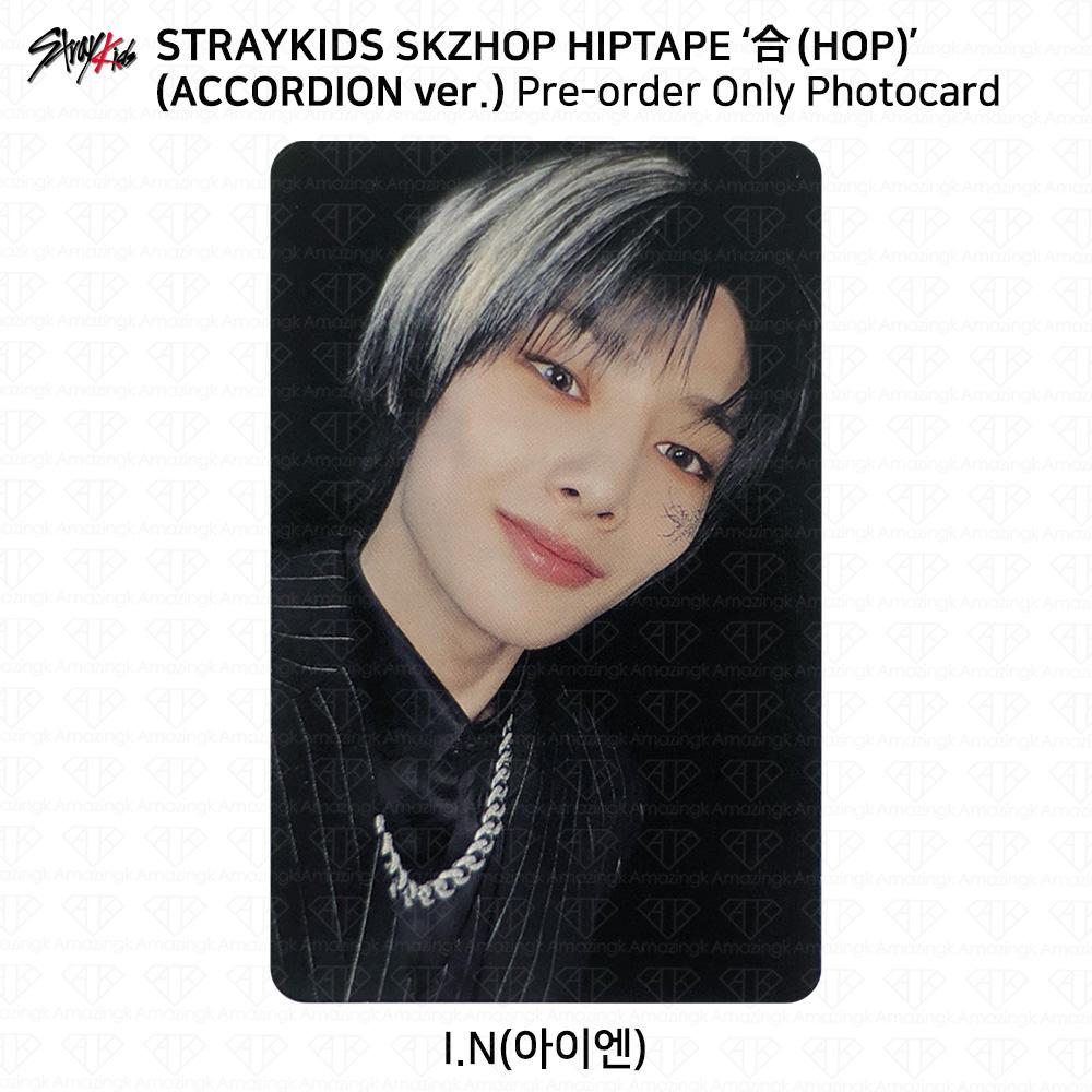 Stray Kids SKZHOP HIPTAPE HOP Akkordeon Offizielle Fotokarteneinheit Monochrom I.N - Accordion ver #1