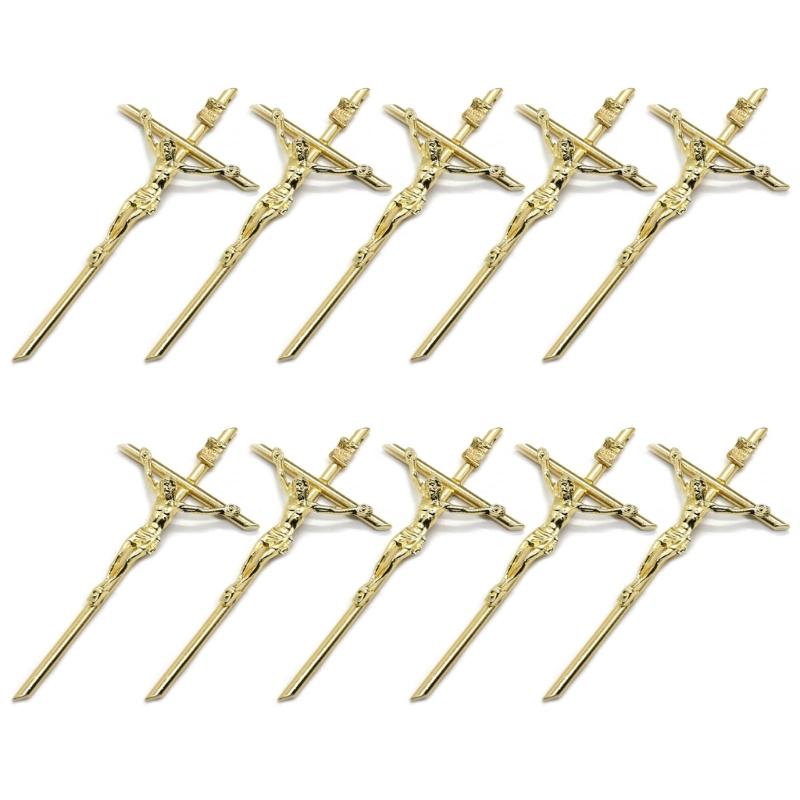 10 Stück Kruzifix Metall Wandkreuz Dekoration Religiöse Wand Katholisches Geschenk Religiöses Christliches Geschenk Handliches Kreuz Anhänger 1
