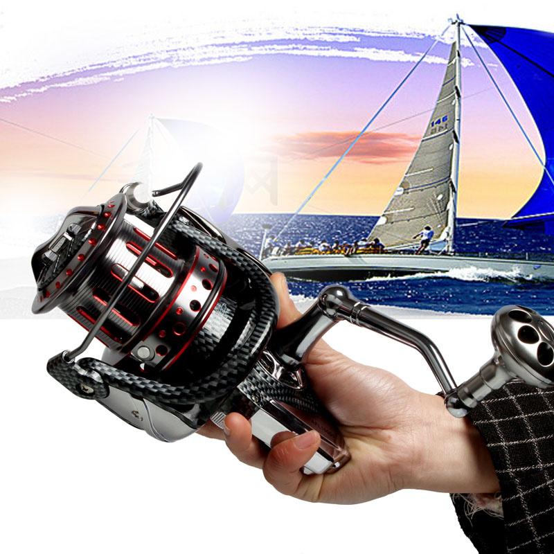 Serie 10000 Spinnrolle Vollmetall 10+1BB 4,7:1 Ultra-glatte Angelrolle. Leistungsstarke Angelrolle schwarz