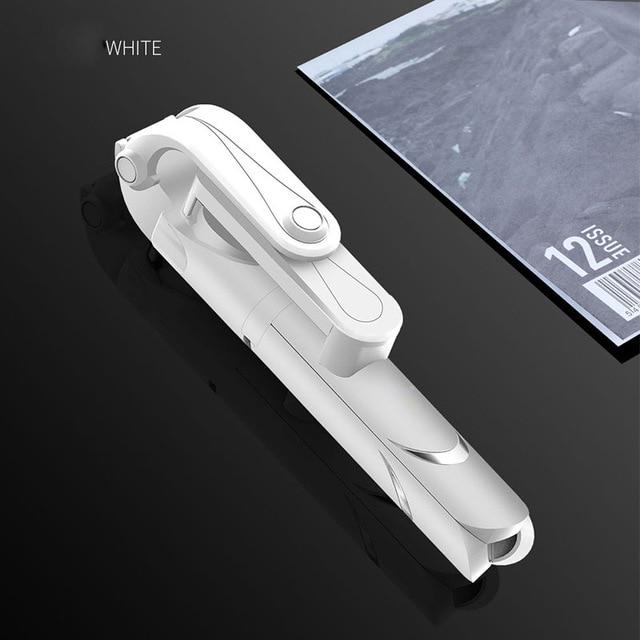 3-in-1-Selfie-Stick, Telefonstativ, ausziehbares Einbeinstativ mit Bluetooth-Fernbedienung für Smartphone-Selfie-Stick weiß