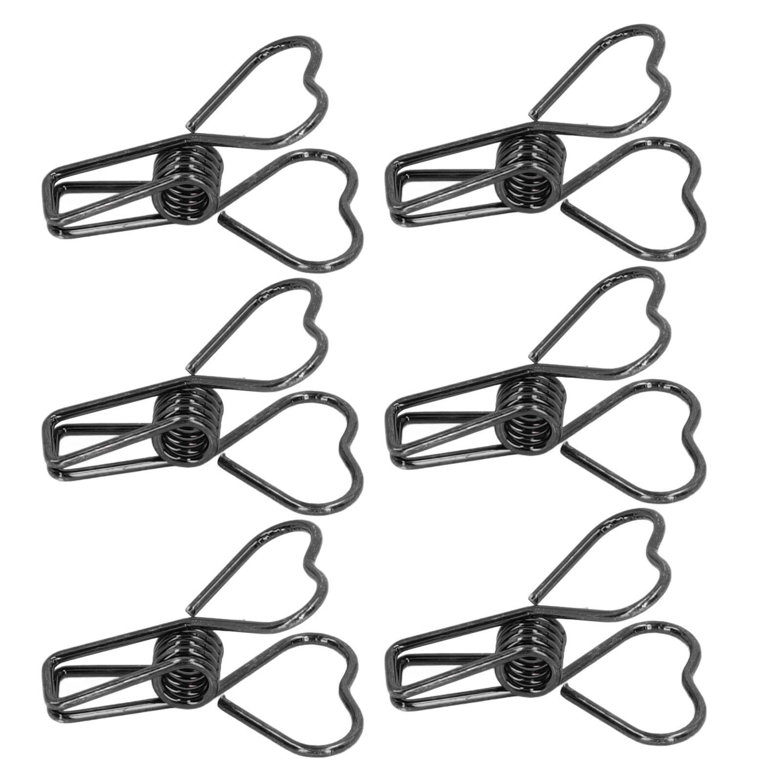 100 Stück Büroklammern Metall Herzform Hohle Kleine Büroklammern für Bürodokumente Zertifikate schwarz