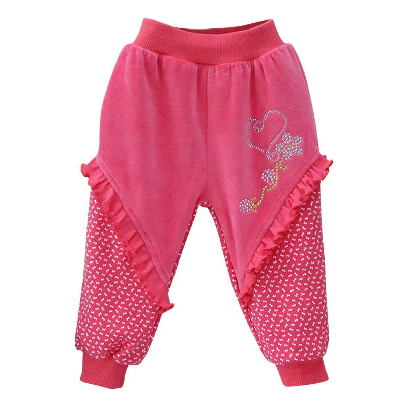 Neugeborenenhosen Mädchen Kleinkindkleidung Samt Winter Frühling Hosen Bestickt Kinderbekleidung Lange Hosen Bekleidung 62 orange