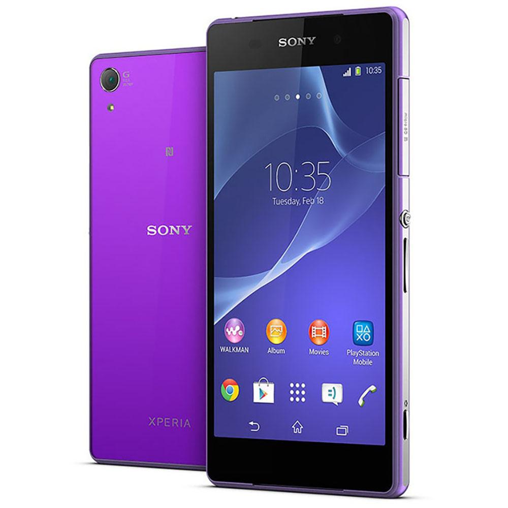Generalüberholt Sony Xperia Original Sony Xperia Z2 D6503 20MP 5,2  Handy Mobiltelefon mit Einzel-SIM Simple Set violett