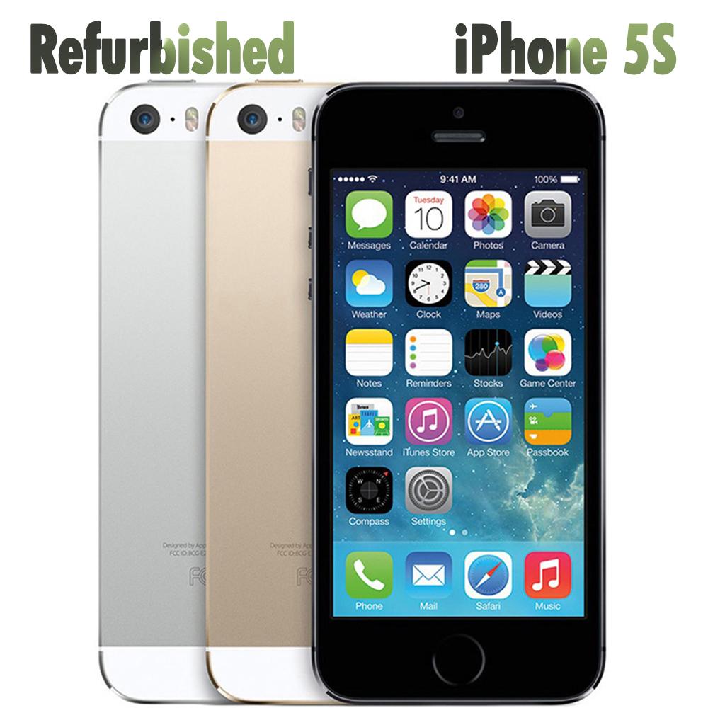 Generalüberholt Apple Original Apple iPhone 5S 1GB RAM 16GB ROM Mobiltelefon mit 1 SIM 16GB Simple Set graue