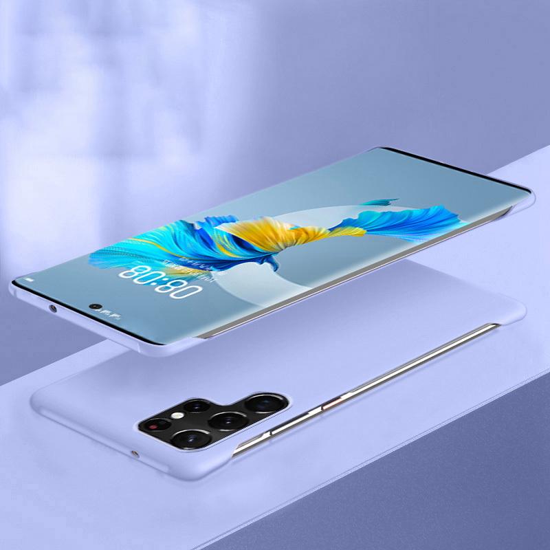 Ultradünne rahmenlose Hartschale für Samsung Galaxy S25 Ultra S24 FE S23 S22 S21 Plus S20 FE S26 Ultra PC Bunte Abdeckung Samsung S23 FE violett