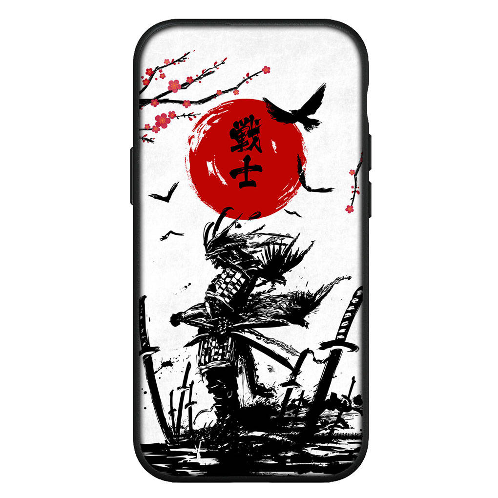 Hülle für iPhone 15 14 Xiaomi Redmi Note 13 12 11 Pro Max X 8 7 9 XR Samsung Galaxy S24 S23 OPPO A15 Huawei Japan Samurai Skelett Ninja Bushido Hülle for Huawei P30 Lite ceil