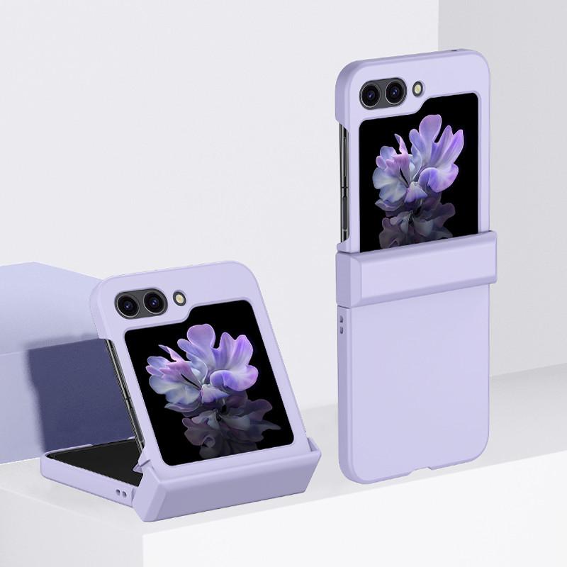 Anti-Drop-Kunststoff-Modehülle für Samsung Galaxy Z Flip 5 5G Flip4 Flip3 Flip 4 3 Flip5 Zflip5 Zflip4, stoßfeste Handyhüllen Samsung Galaxy Z Flip 3 violett
