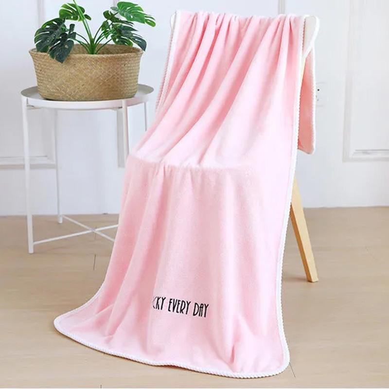 Badetücher für Erwachsene Super saugfähig Nicht fusselnd Dickere Handtücher Baby Haushaltswickeltücher Schnelltrocknende Badetücher Körperwickel Einfarbige Handtücher für das Badezimmer rosa