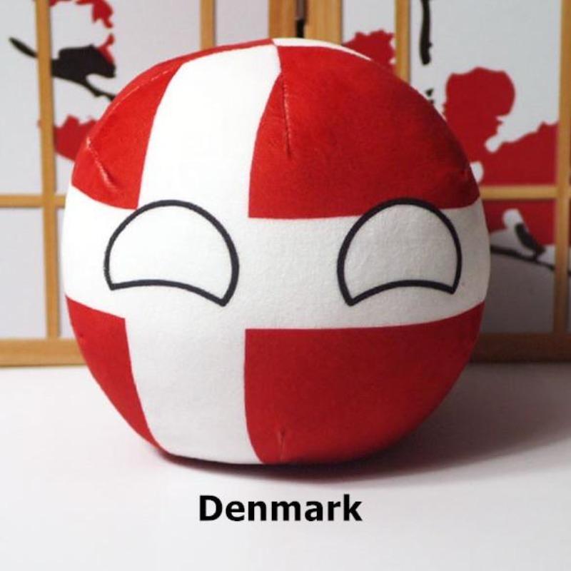20cm Polandball Plüsch Puppe Land Ball Anime Kurze Gefüllte Plüsch Puppe Spielzeug Denmark