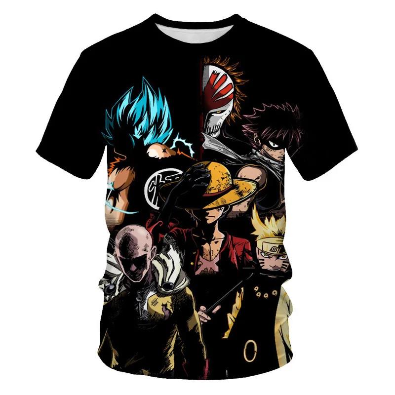 Anime Dragon Ball Son Goku 3D-Druck Kinder T-Shirt Sommermode Casual T-Shirt Junge Mädchen Unisex Kinderkleidung T-Shirt Tops 3XL