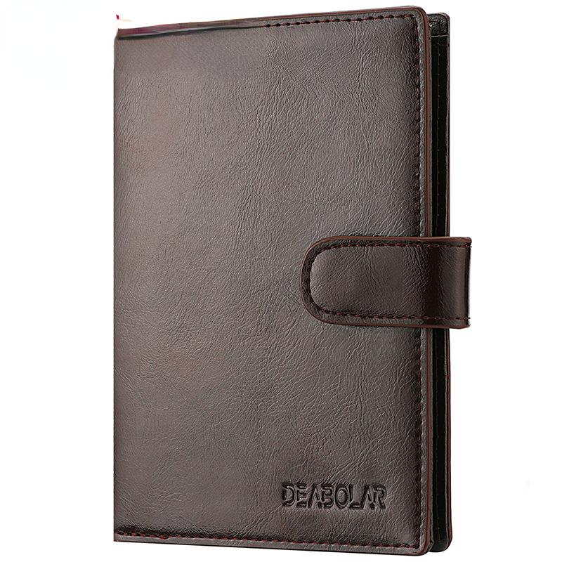 1 PC-Führerscheinkarten-Geldbörse für Herren, große Kapazität, Multifunktions-Reisepasstasche, Reisepassmappe, Reisepassbuch-Geldbörse LXY braun