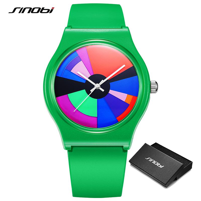 SINOBI Original Design Herrenuhren Beste Geschenke Uhr Farbenfroher Lebensstil Herren Sport Quarz Armbanduhren Top Mode Herrenuhr orange
