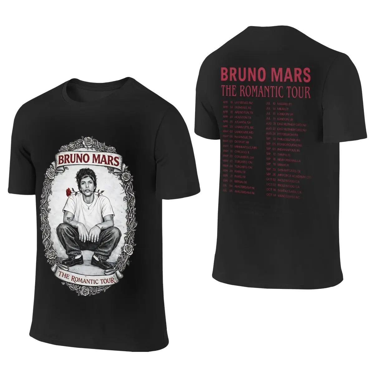 Herren Damen Bruno Mars The Romantic Tour 2026 Hemden Outfits Mode 100% Baumwolle T-Shirt Tee Kleidung Sommer Damen Herren Kleidung S