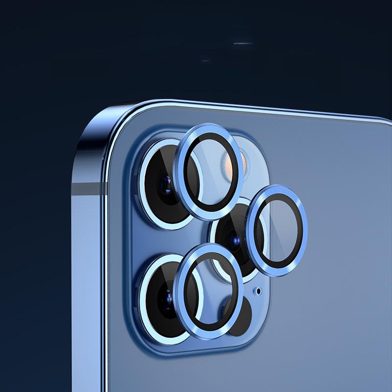 Deep Purple Kameraobjektivschutz für Iphone 15 14 Pro Max Plus 13 12 Mini 11 14Pro 14Plus 11Pro Iphone14 13Pro 12Pro Glasschutzfolie Zubehör For iPhone 13 Mini blau